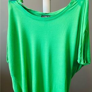 Express Women's Vibrant Green Top